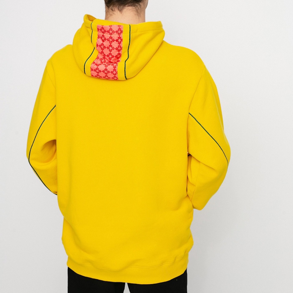 Diamond Supply Co. Checkered Cross Hd Hoodie (Yellow W.Pink) Sz. L Brand New